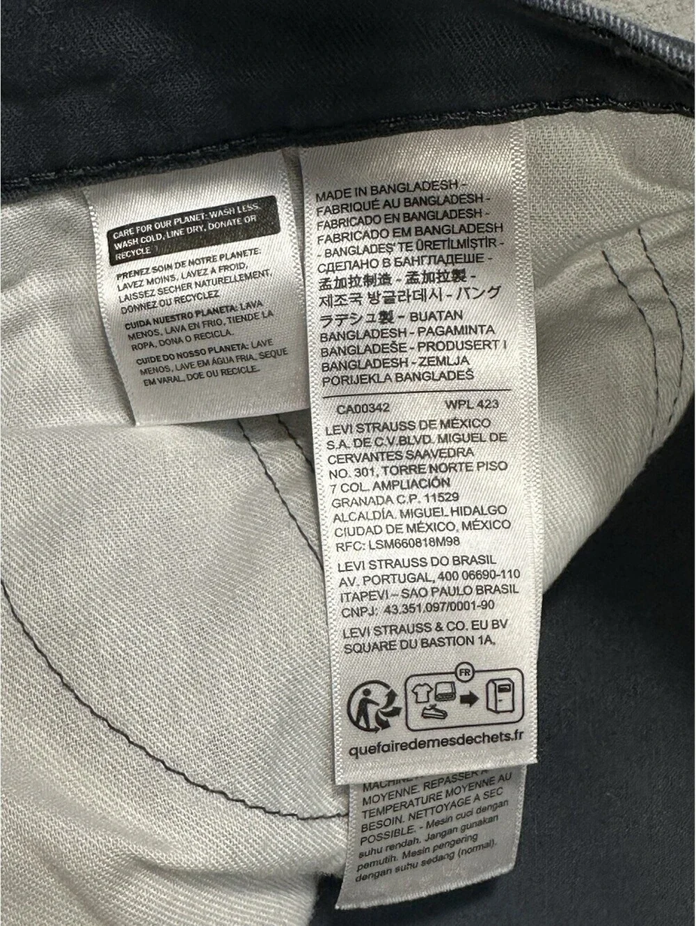 Levi’s 514 Jeans Men’s 30x29.5 Gray Straight Fit Stretch Denim Pants